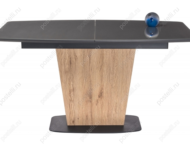 Стол на тумбе Теон графит/дуб антор натуральный (Арт 462100)