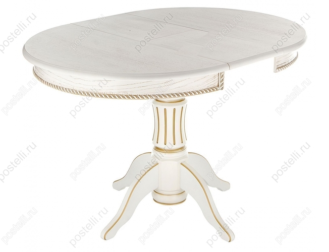Стол Павия молочный с золотой патиной (Арт. 308810)