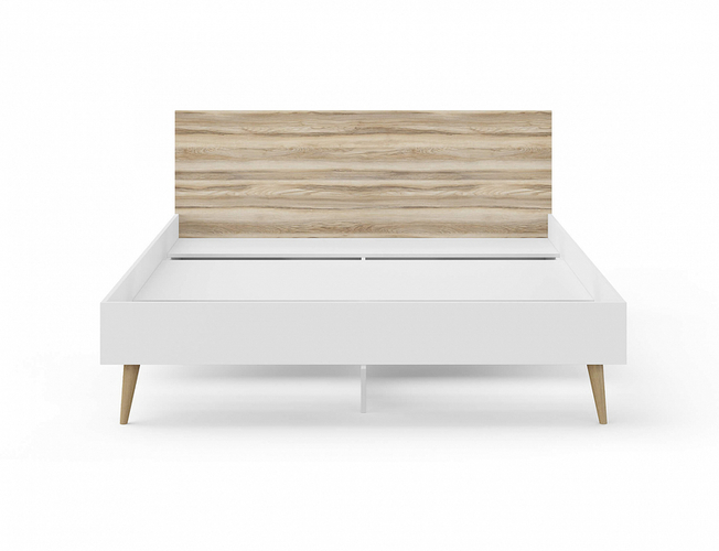 Кровать Ines (белый), ЛДСП ясень ориноко