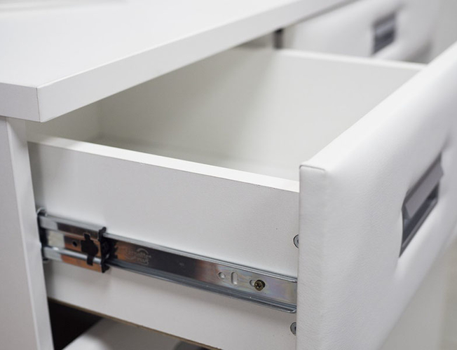 Туалетный столик левый Como/Veda 4 ящика с зеркалом в столешнице