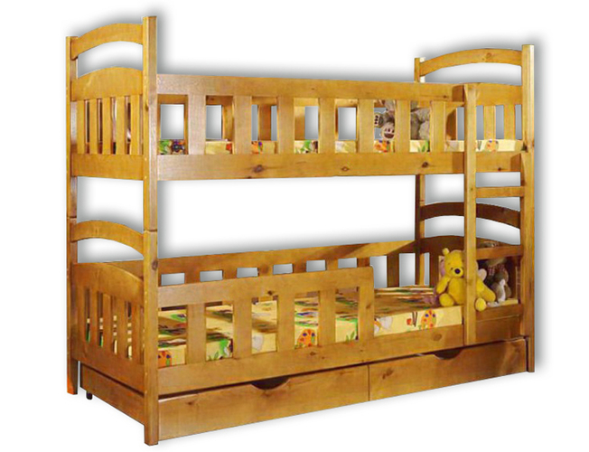 Двухъярусная кровать трансформер  Велес Радуга с ящиками