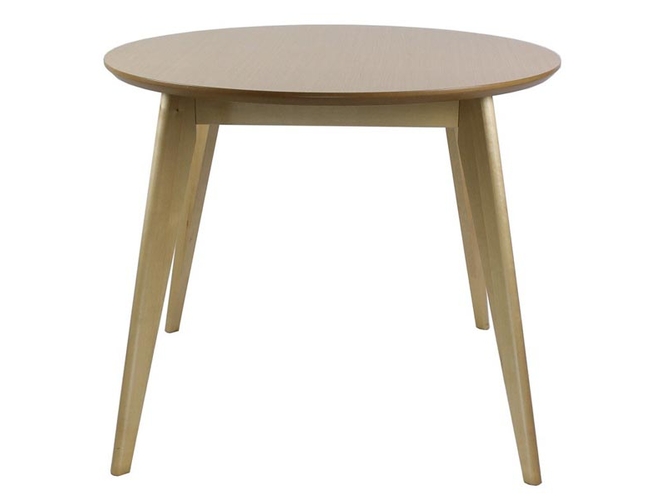 Стол круглый Олсон мини 90 (слоновая кость/натуральный)