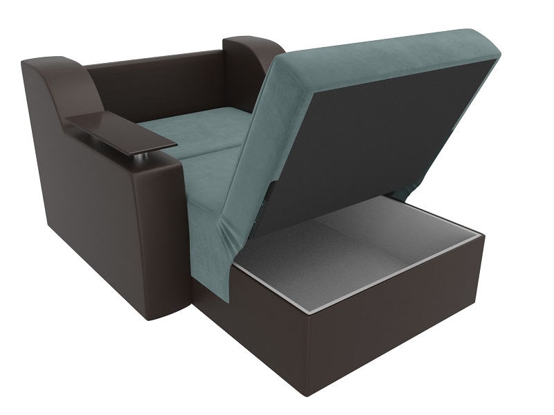 Кресло-кровать Сенатор 80 экокожа с тканью