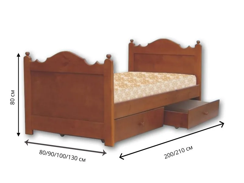 Детская кровать Велес Фея (ерга) с ящиками