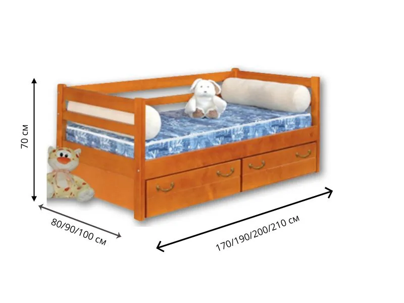 Кровать-диван Велес Детская 4 с ящиками