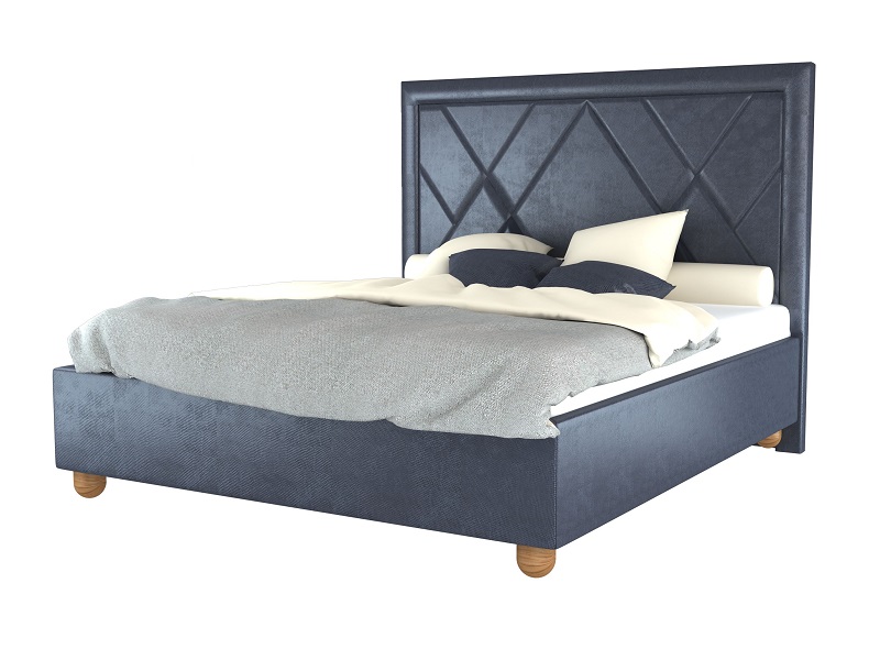 Кровать Ибица Aretto серо-синяя