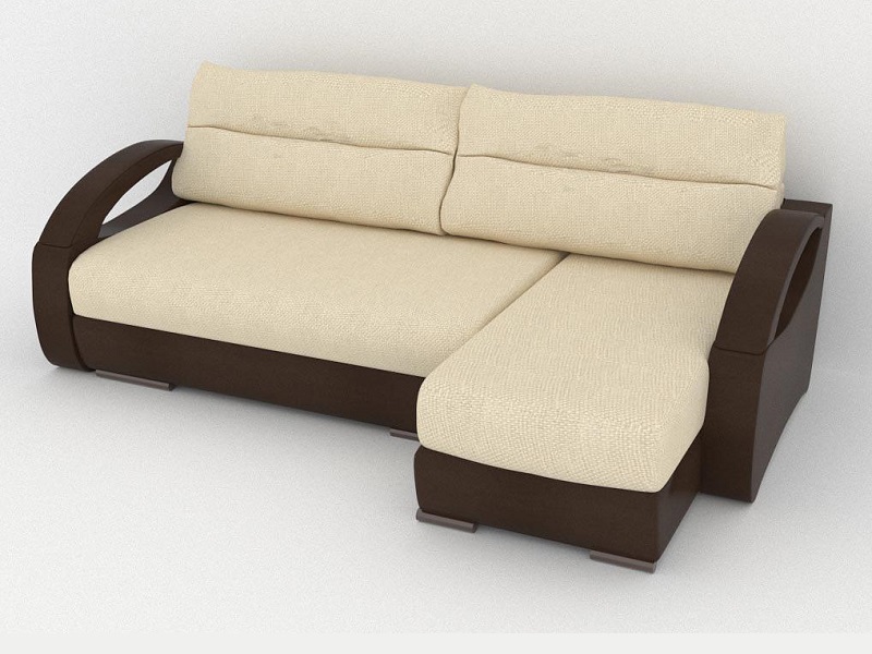 Диван угловой Ласка  Cometa Dark Brown /Саванна милк